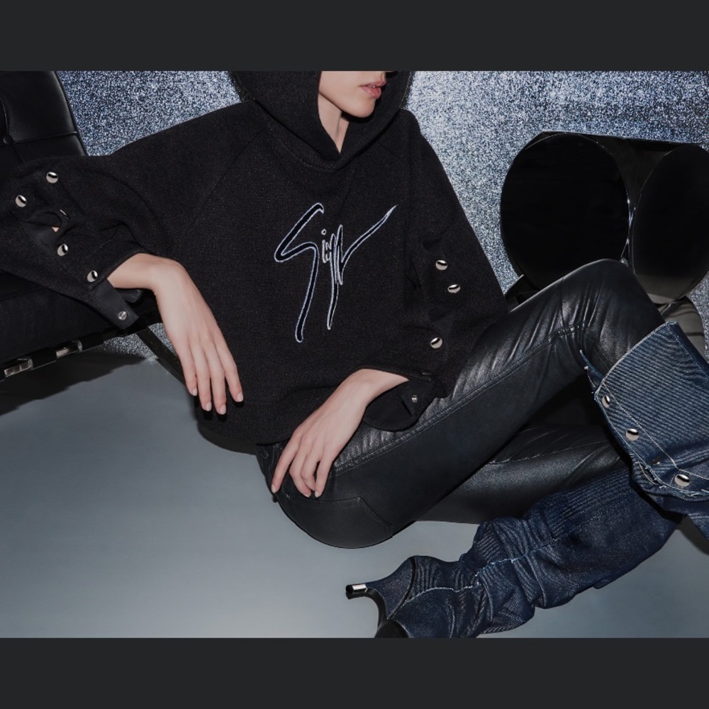 giuseppe zanotti NIB otk denim & blk patent boots - Picture 7 of 16